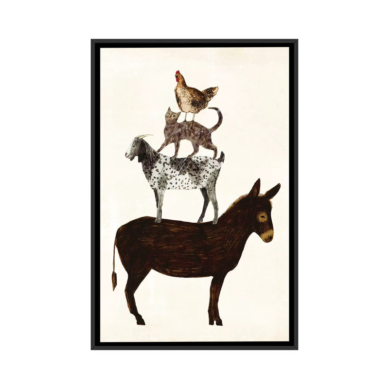 «Barnyard Buds V», impression sur toile, H 26 po x l 18 po x P 1,5 po, Toile avec cadre noir