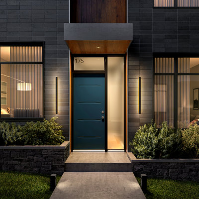 Barde Slender Sideway Outdoor Hardwired Bar Wall Sconce with LED Light Source