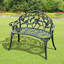 Banc Banc d'extérieur, mobilier d'extérieur en aluminium, banc en métal