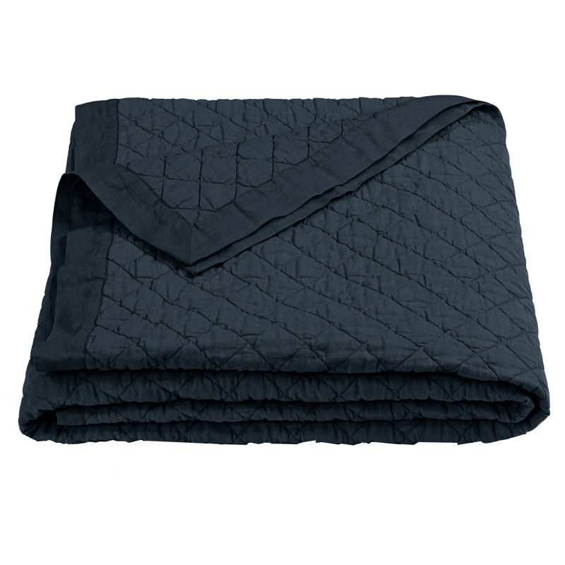 Courtepointe 1 pièce Diamond Linen, Courtepointe Fulll / Queen, Marine
