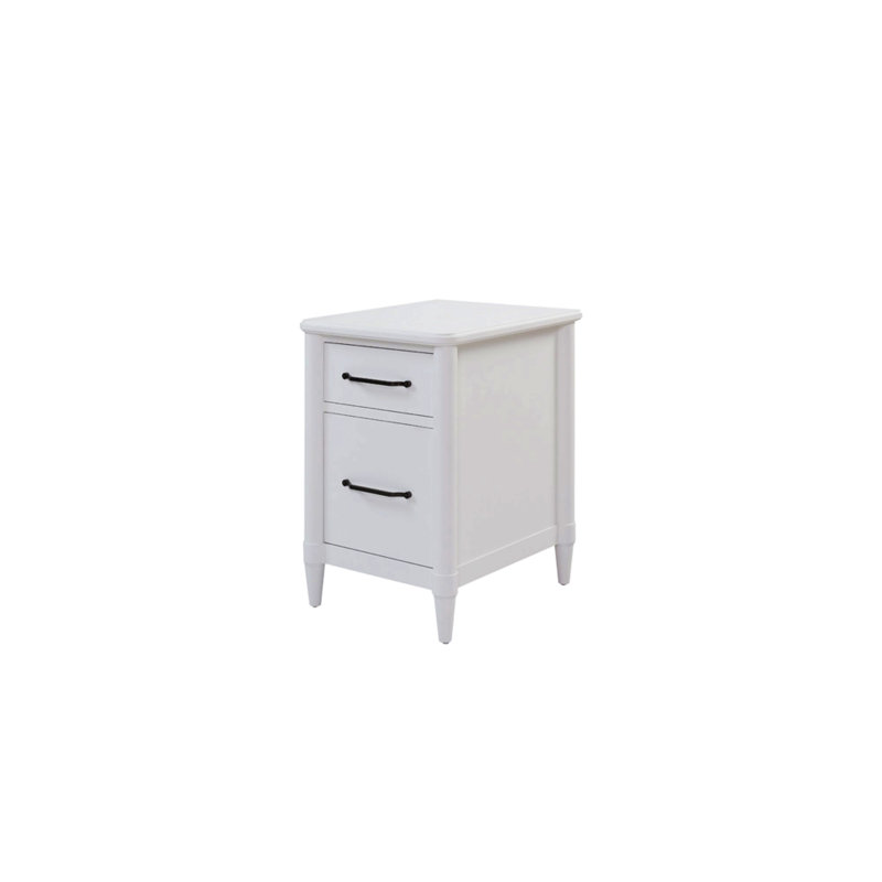 Classeur 2 tiroirs pour bureau personnel, Blanc