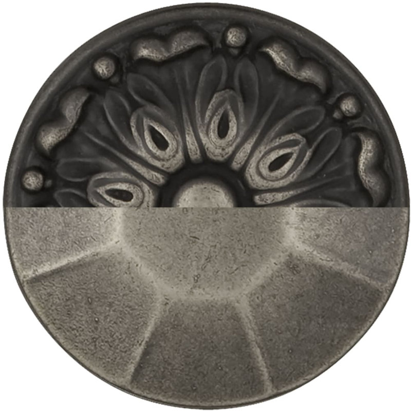 Manor House Rosette Backplate Pull 3 Inch Centre To Centre (10 Pack), Silver Stone