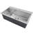 Drop-In 33-in x 22-in Brushed Stainless Steel Single Bowl 1-Hole Kitchen Sink