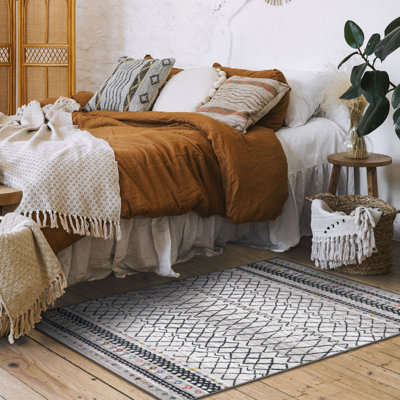 Tapis antidérapant Boho pour salon, tapis de couloir, tapis d'entrée
