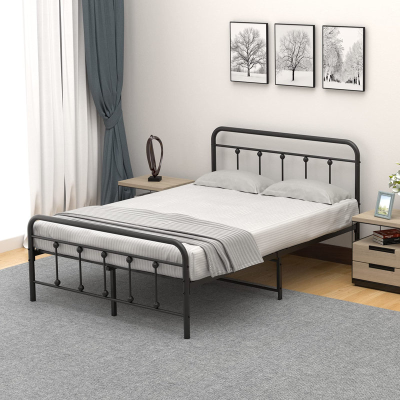 Arnis Metal Slat Headboard Design Bed, Full