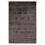 Tapis gris foncé en laine noué à la main de conception unique 4 pi 6 po x 6 pi 11 po