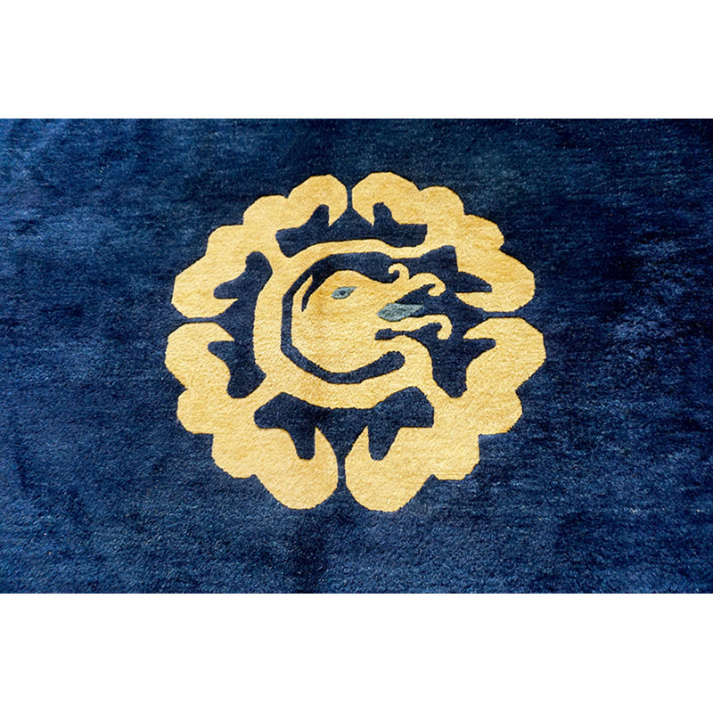 Antique Chinese - Peking Allover Geometric Knotted Rug