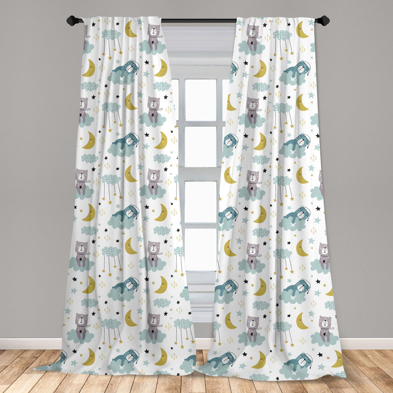 Semi-Sheer Rod Pocket Curtain Panels, 28" x 84"
