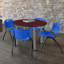 Plateau de table Kee, 4 chaises empilables-1562182181-1562182179-1562182174