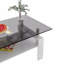 Table basse rectangulaire en verre trempé pour salon avec plateau en MDF et verre moderne-146364394-146368535