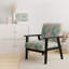 Chaise avec accoudoirs rembourrée en velours multicolore