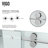 Winslow 58" W x 35" D x 74" H Sliding Frameless Shower Enclosure with 3/8  Clear Glass-50833574