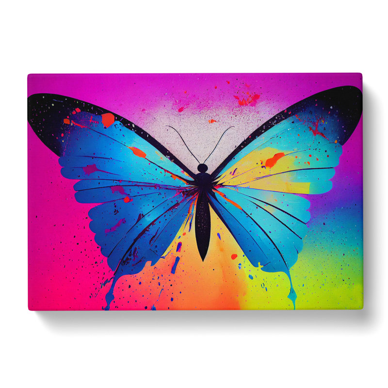 Butterfly Splash Vol.2 - Wrapped Canvas, 35cm H x 50cm W x 3cm D