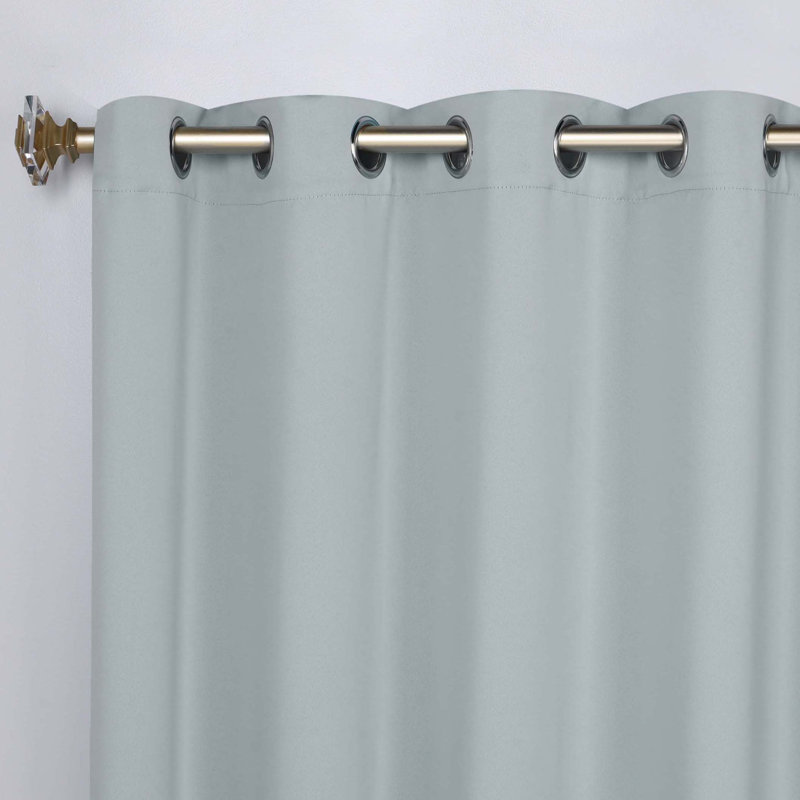 Paire de rideaux obscurcissant avec œillets Millendon, L 52 po x L 84 po, Bleu pierre