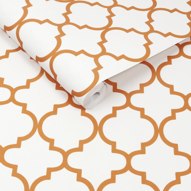 Graham & Brown Trellia Orange Wallpaper