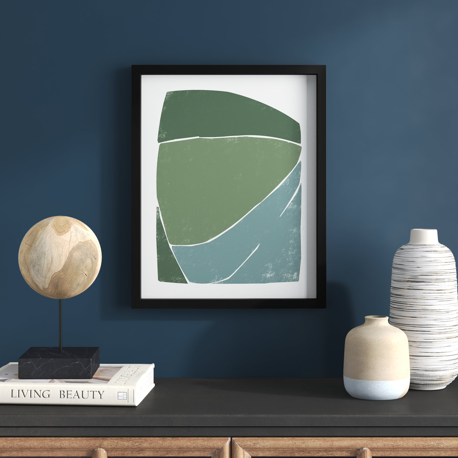 Riverbank Painting by Jacques Pilon, Black, 20" H x 16" W x 1.25" D