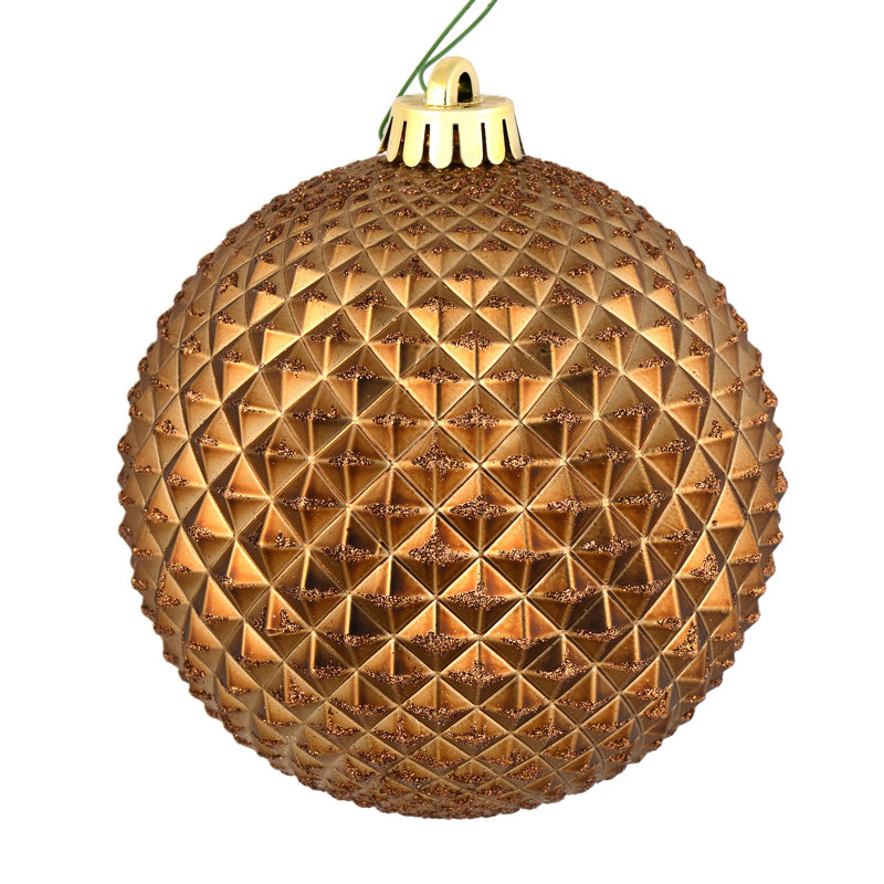 Ornement boule Durian Glitter, Moka