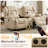 Loveseat Rocker Recliner Sofa, Dual Reclining Couches With Console, Manual Reclinable Double Seat 2 Person Recliner, Rv Movie Seating For Travel Trailers Living Room-1069023600