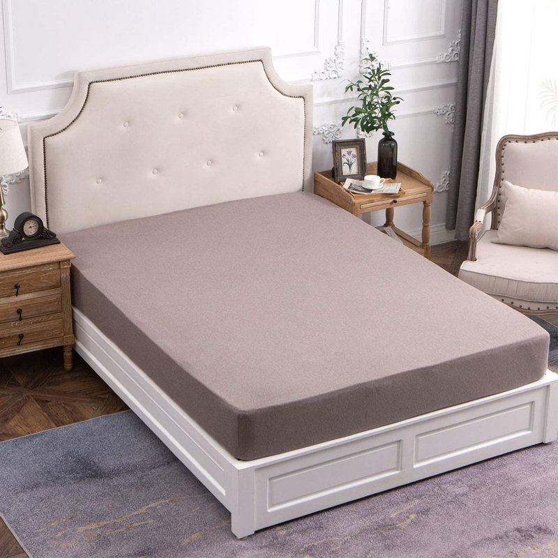 Drap-housse 100% coton, Drap-housse grand, Marron