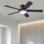 Ventilateur de plafond 52 po à 5 pales avec ensemble d'éclairage DEL et télécommande-1264885281-1261169146