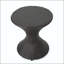 Table d'appoint d'extérieur en osier de 16 po en forme de sablier brun