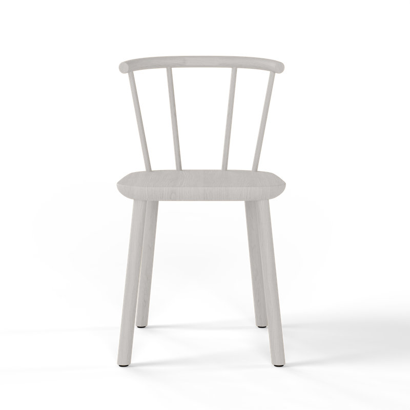 Studio Solid Wood Dining Chair, Off-White Gray