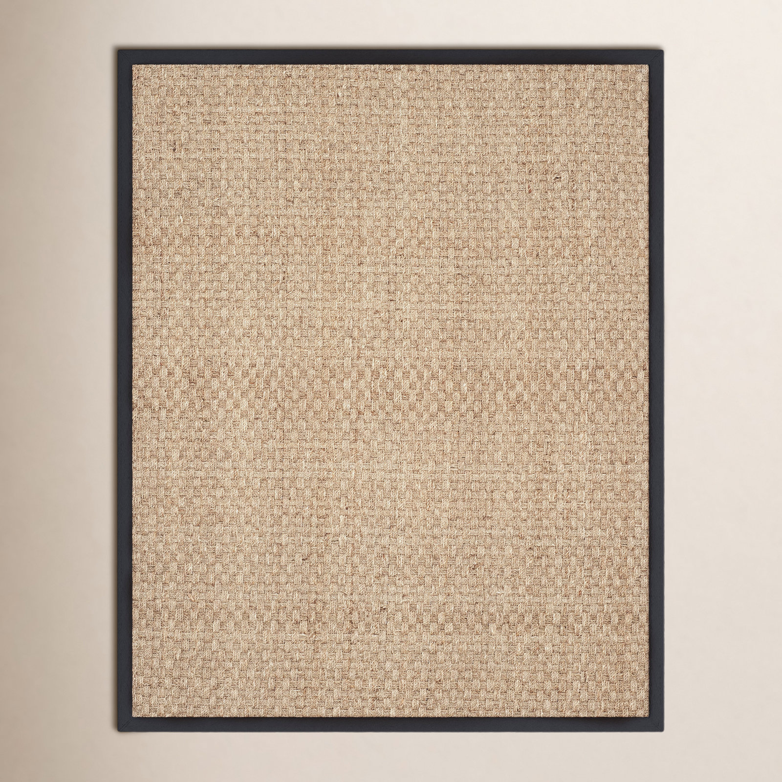 Natural Black Seagrass Rug, Rectangle 10' x 14'