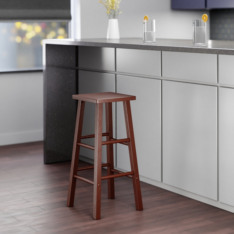 Tabouret de bar et de comptoir Reza, Tabouret de bar (siège d'une hauteur de 29,02 po), Noyer