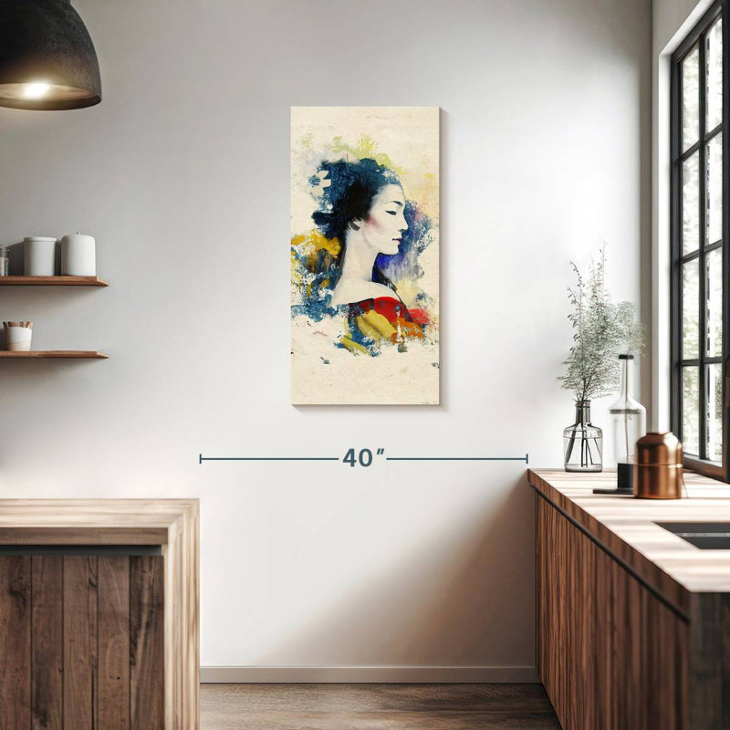 Classic Geisha Portrait, 36" H x 18" W
