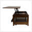 Élégante table basse en bois avec plateau relevable, tiroir et tablette pour une utilisation polyvalente