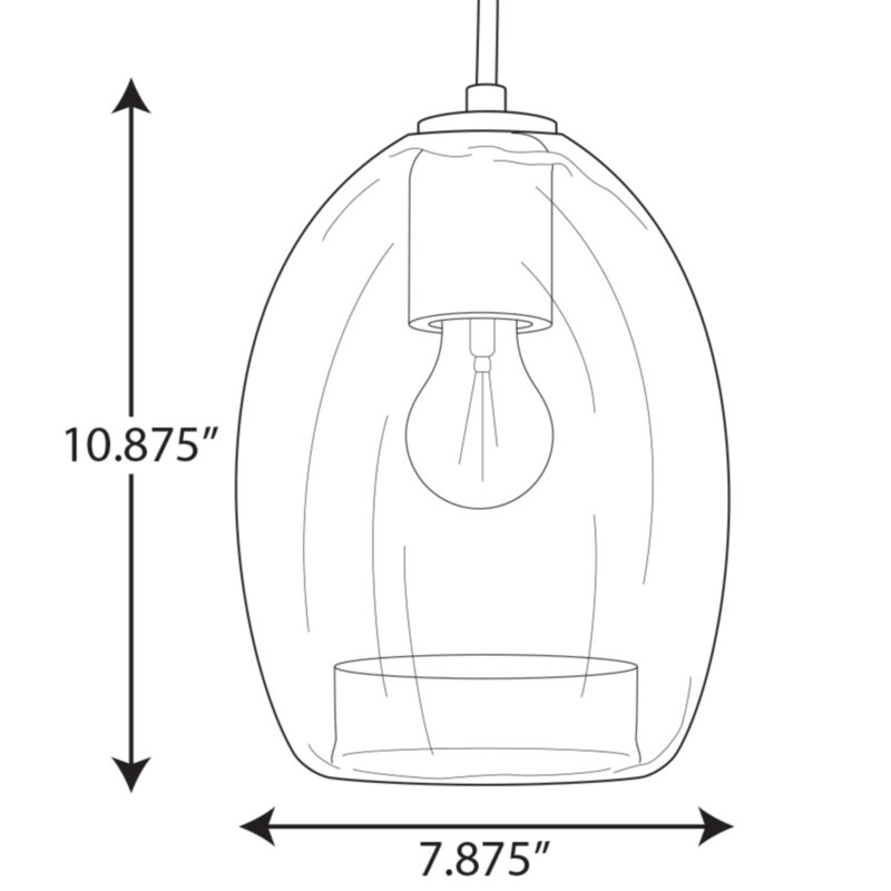 Luminaire suspendu simple à 1 lumière Jemaine, Noir