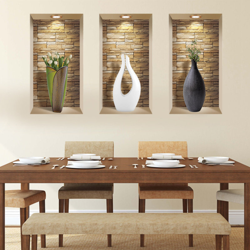 Multi-Color 3D Design Vinyl Wall Decal Set for Kids
