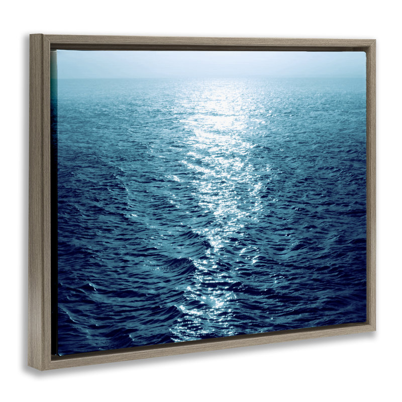 Toile flottante encadrée dorée par Sun, Cadre flottant orme Montalcino, H 25 po x l 31 po