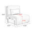 Canapé convertible pliable en lin vert mat-130061057