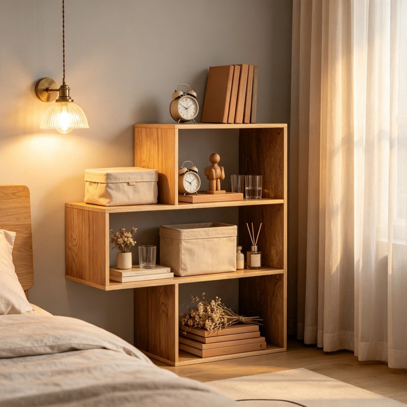 84 cm H x 84 cm W Geometric Bookcase