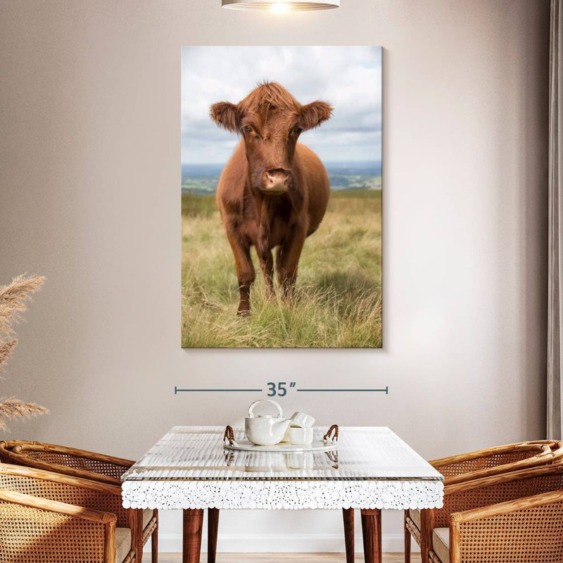 Vache de campagne anglaise brun Brampt, H 51 po x l 34 po