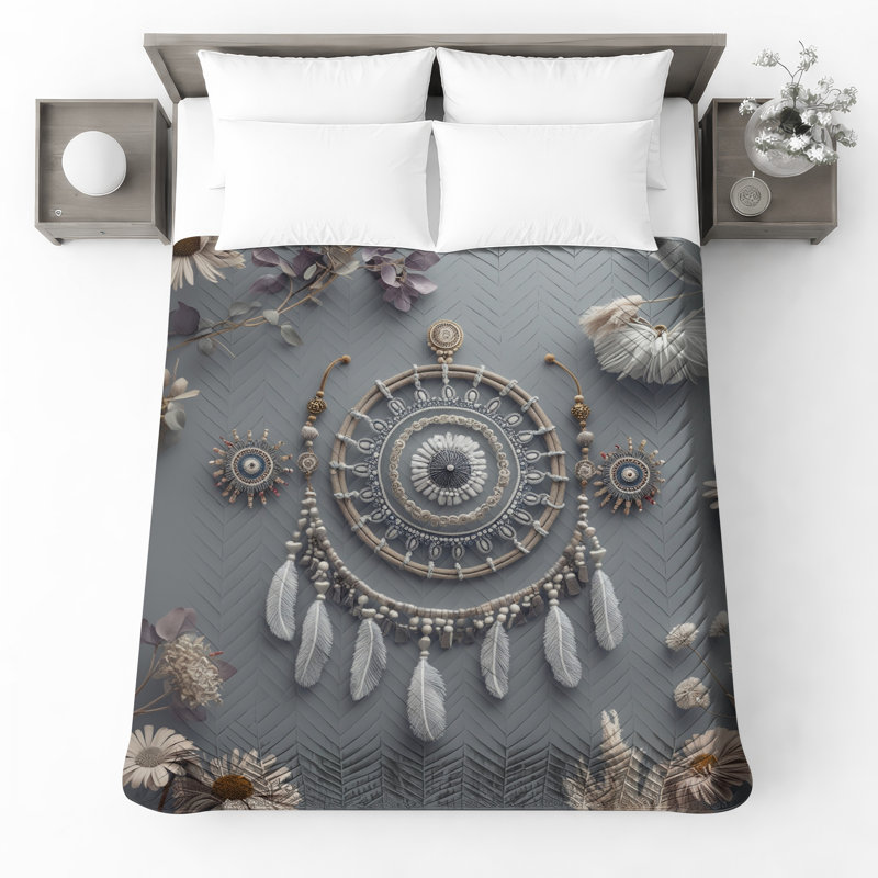 Couvre-lit matelassé Boho, Très grand lit