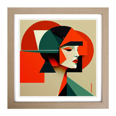 Art Deco Woman Suprematism - Framed Print