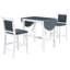 Ensemble de table de salle à manger à hauteur de comptoir en bois 3 pièces avec 2 chaises rembourrées-1589102484