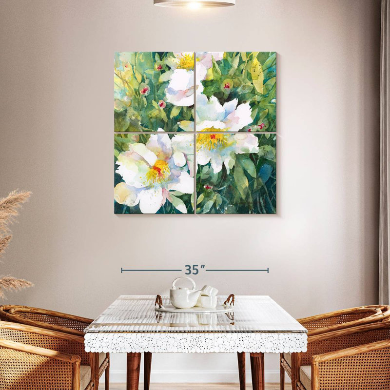 Harnek Pristine Peonies, 38" H x 38" W