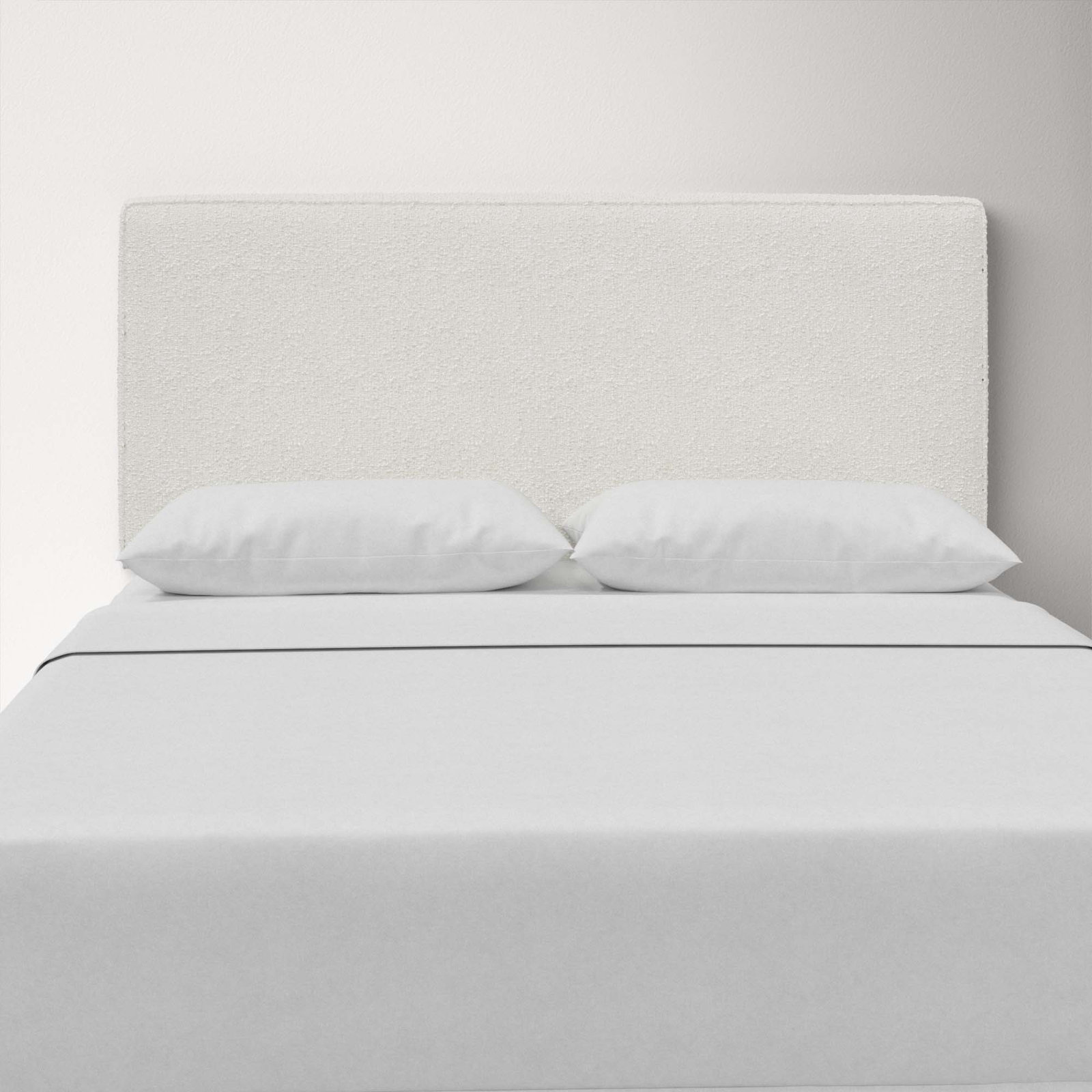 Marquise Upholstered Headboard, King, Classic Snow Boucle