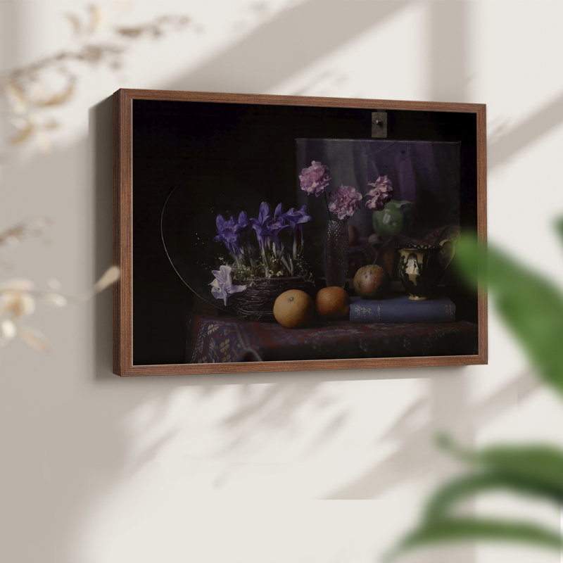«Moody Still Life» - Impression encadrée - Restickable, Noyer, H 11 po x l 14 po