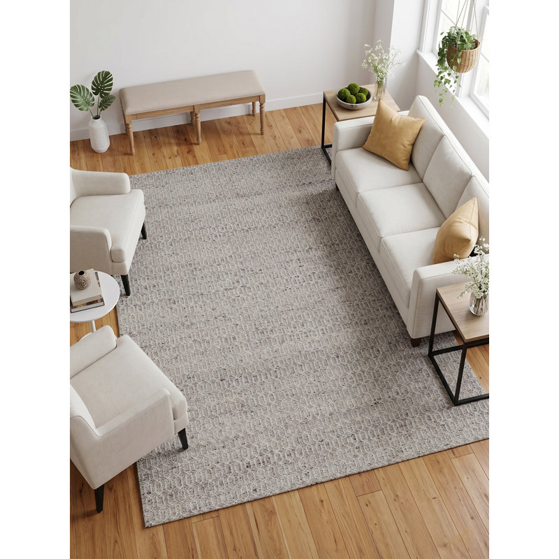 Mantra Geometric Area Rug in Beige/Ivory, Rectangle 10' x 14'