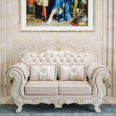 European style luxury leather sofa