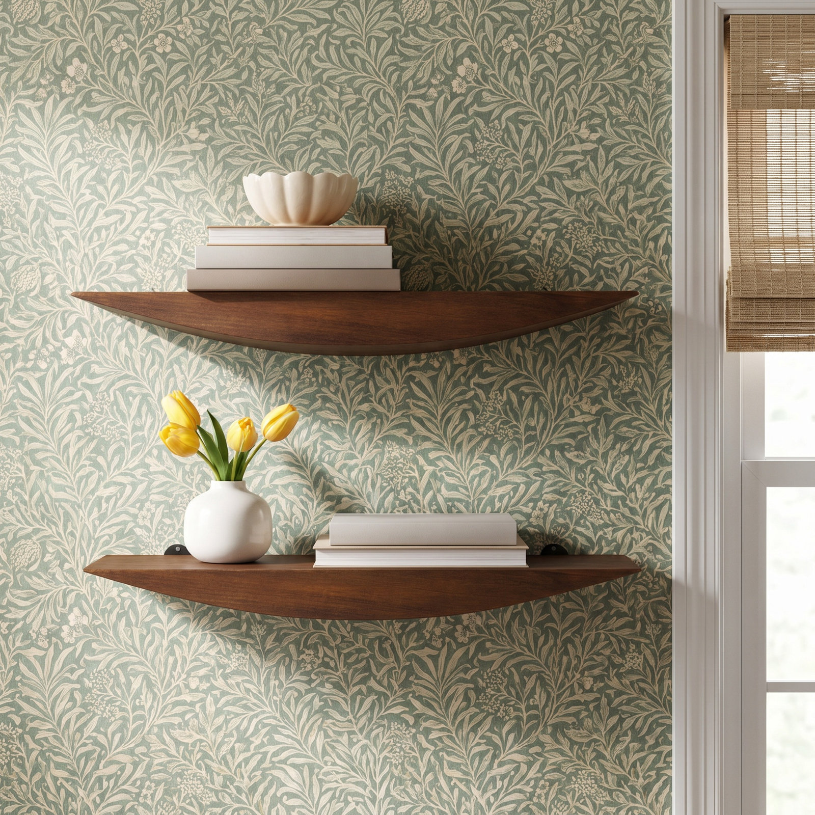Oiva 24" Floating Shelf, Walnut