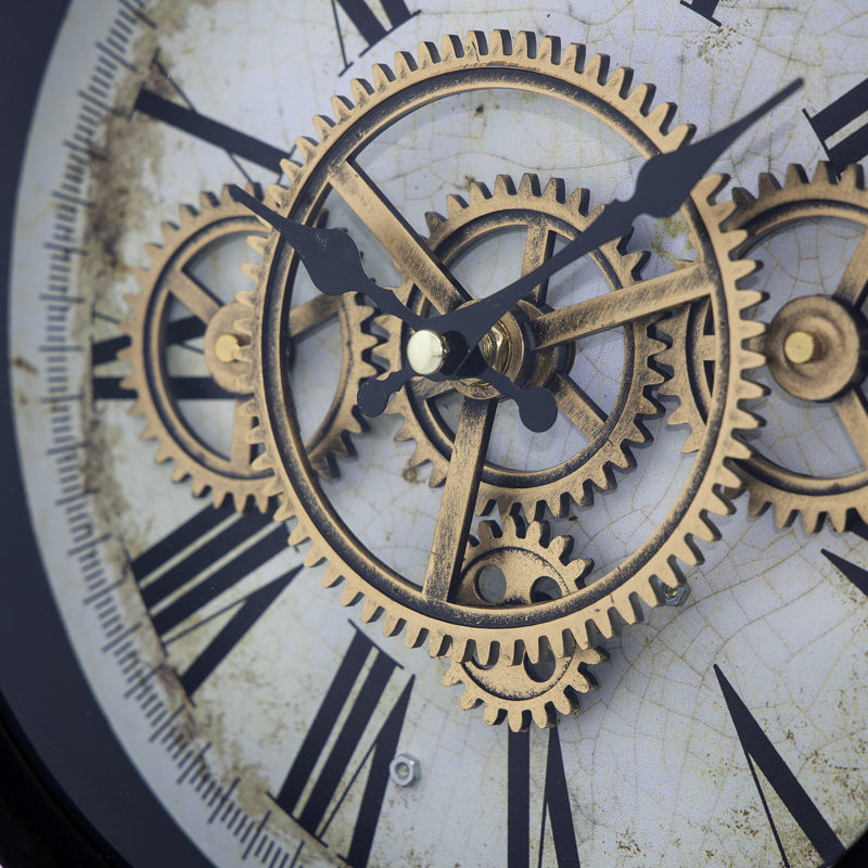 Horloge de table 11 "avec engrenages mobiles ouverts 11"