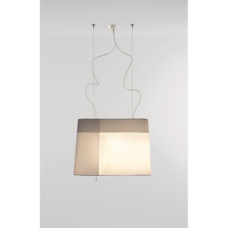Loft 1 - Light Fabric Single Pendant, White