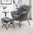 Upholstered Lazy Chair with Ottoman,Modern Comfy Lounge Sofa Chair with Armrest and a Side Pocket-1246713384