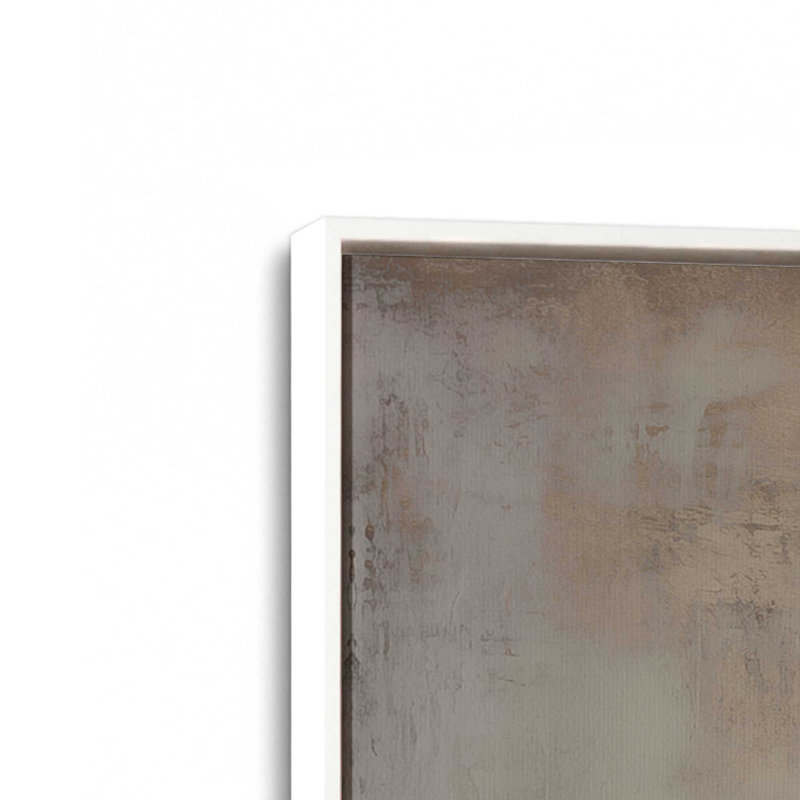 Impression sur toile Rustic Reverie Layers, Cadre flottant blanc opaque, H 24,75 po x l 24,75 po x P 1,75 po, 1