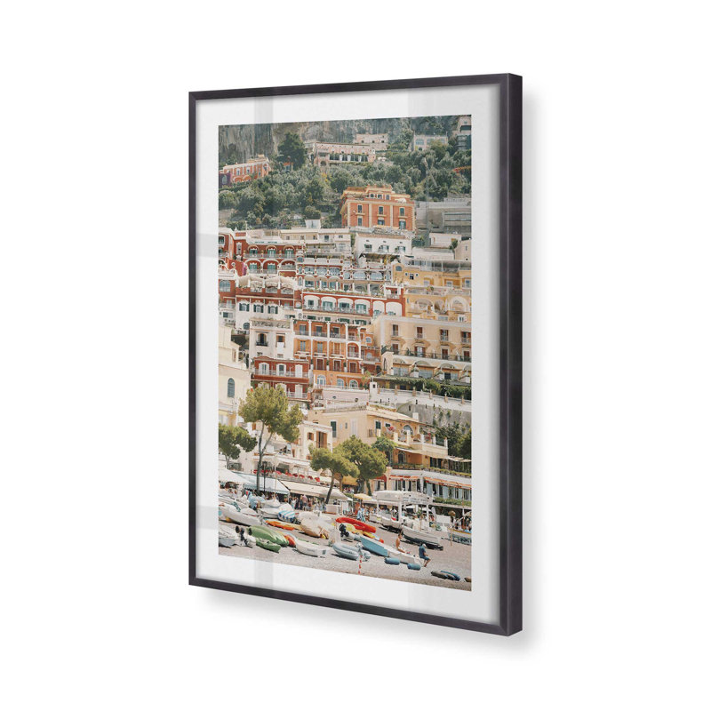 Imprimé aux couleurs de la falaise, Cadre simple en zinc patiné, H 15,25 po x l 12,25 po x P 1,25 po
